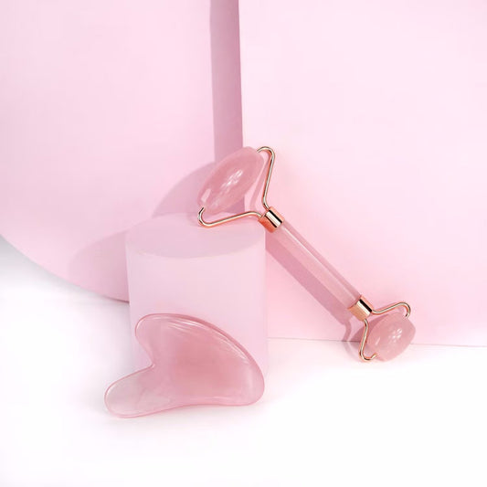 GUA SHA & RESIN ROLLER SET FOR FACE LIFT & WRINKLE REMOVER